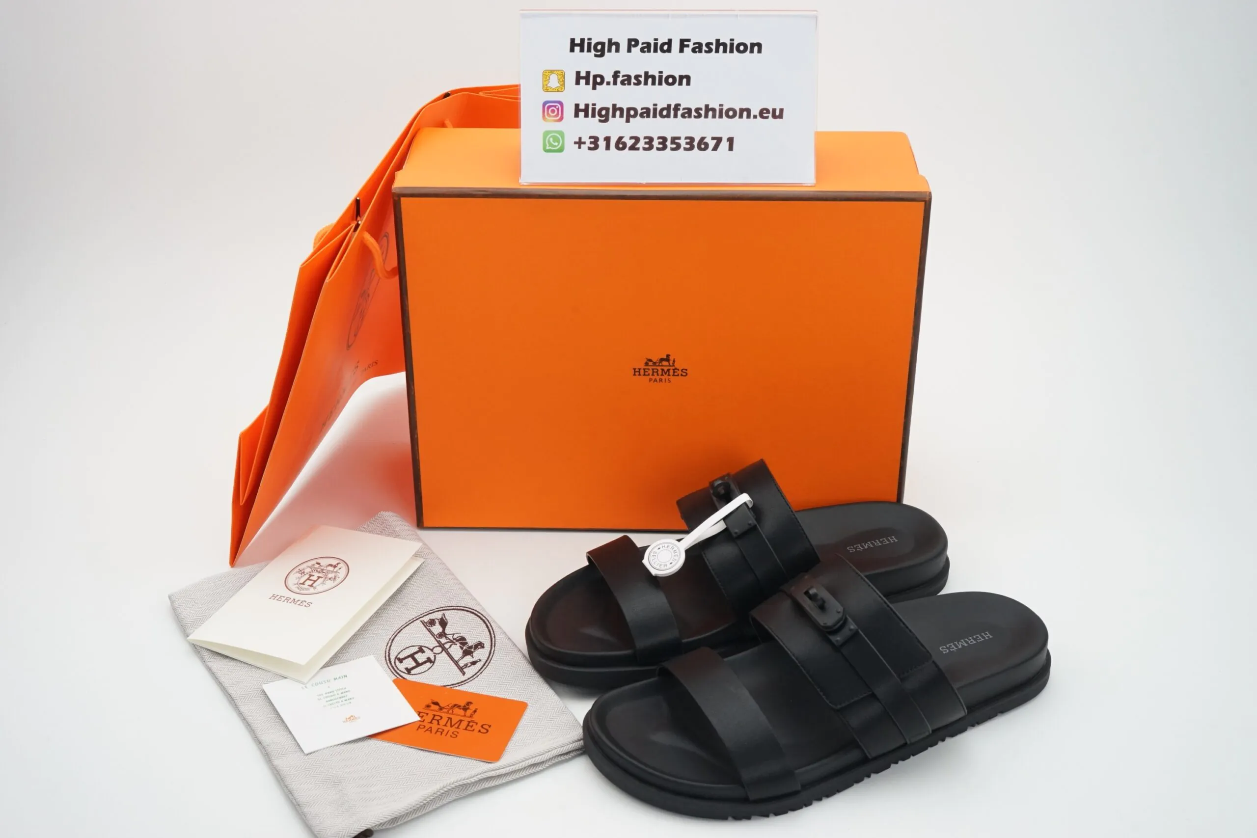Hermes Jackson Sandals Black - Afbeelding 2