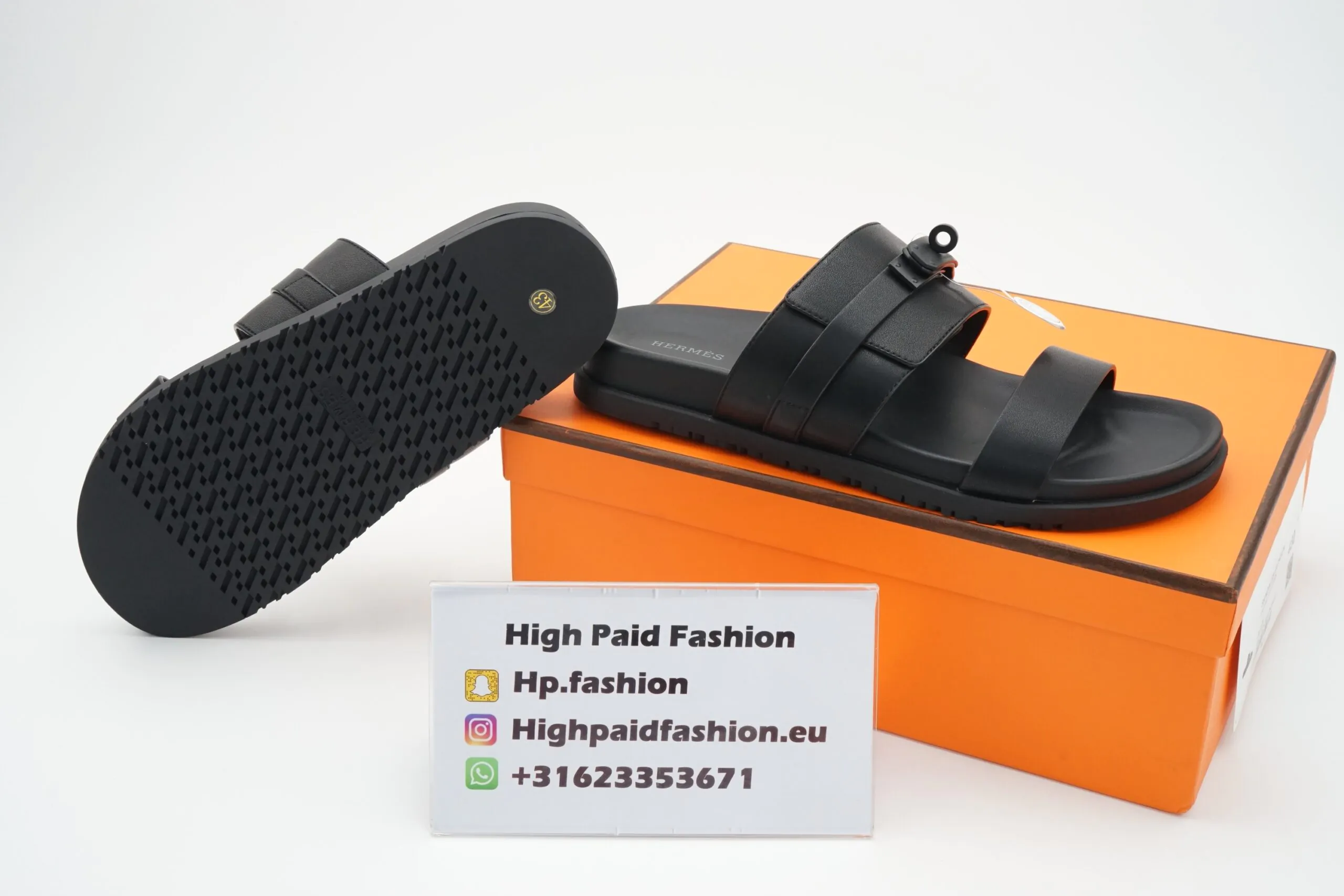 Hermes Jackson Sandals Black - Afbeelding 4
