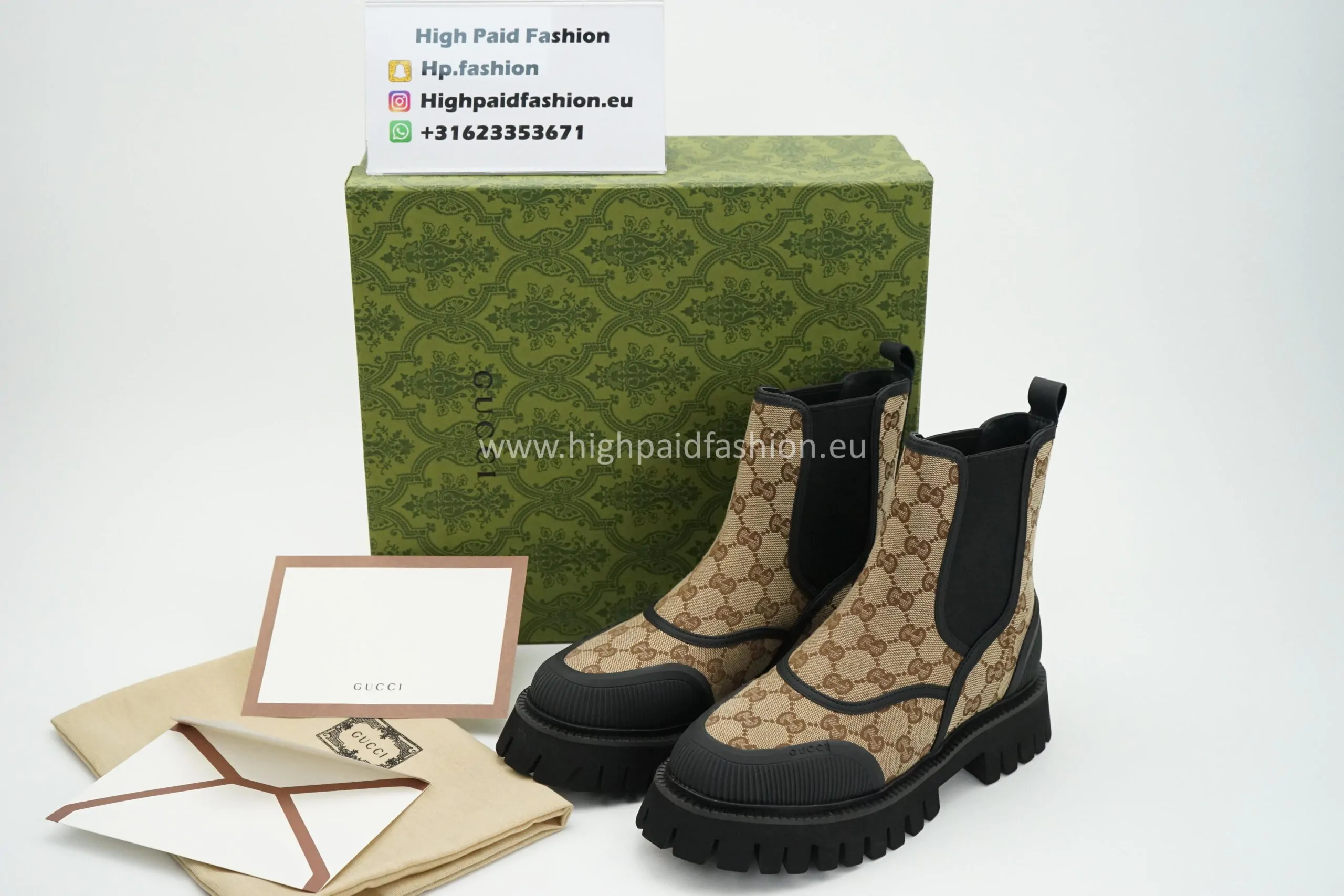 Gucci GG Canvas Ankle Boot Brown - Afbeelding 2