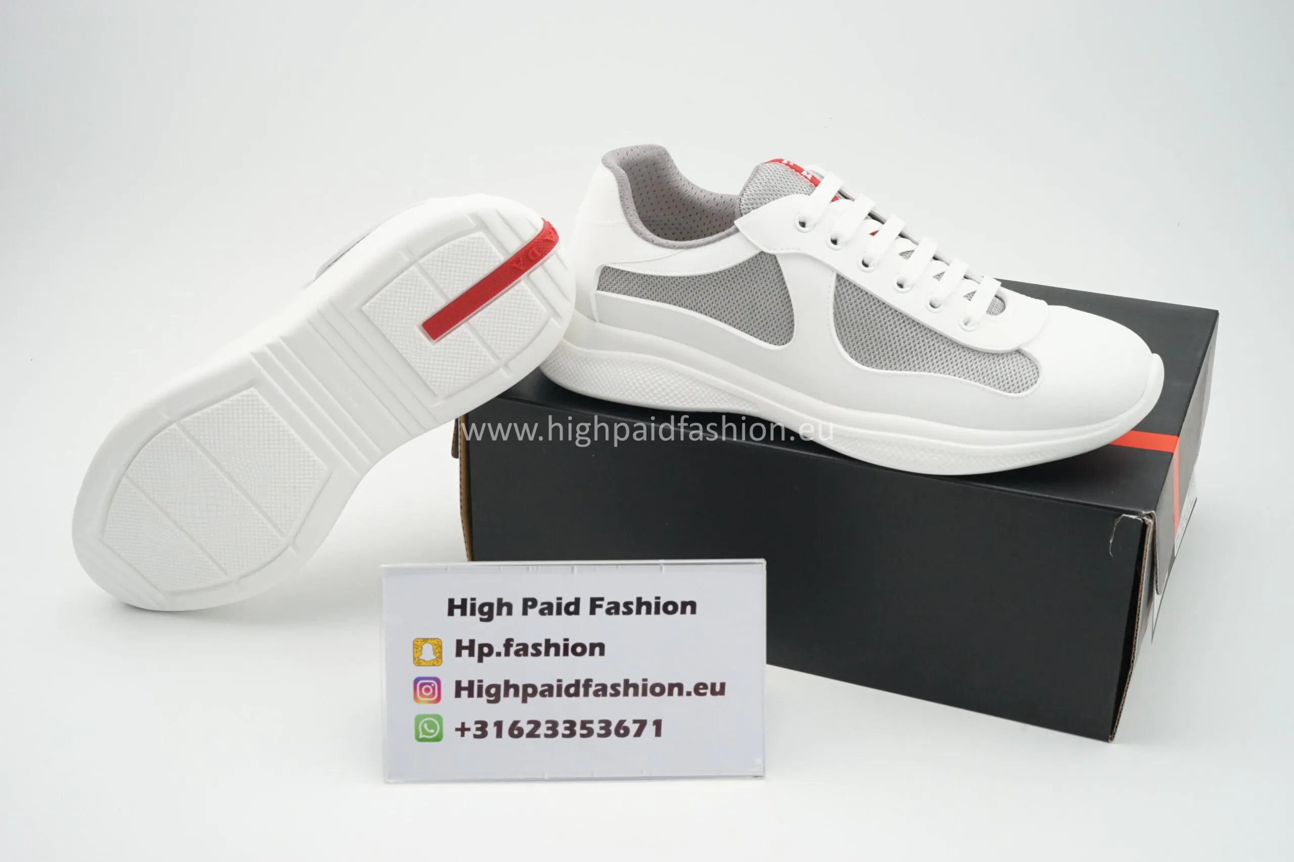 Prada America Cup Rubber White - Afbeelding 4