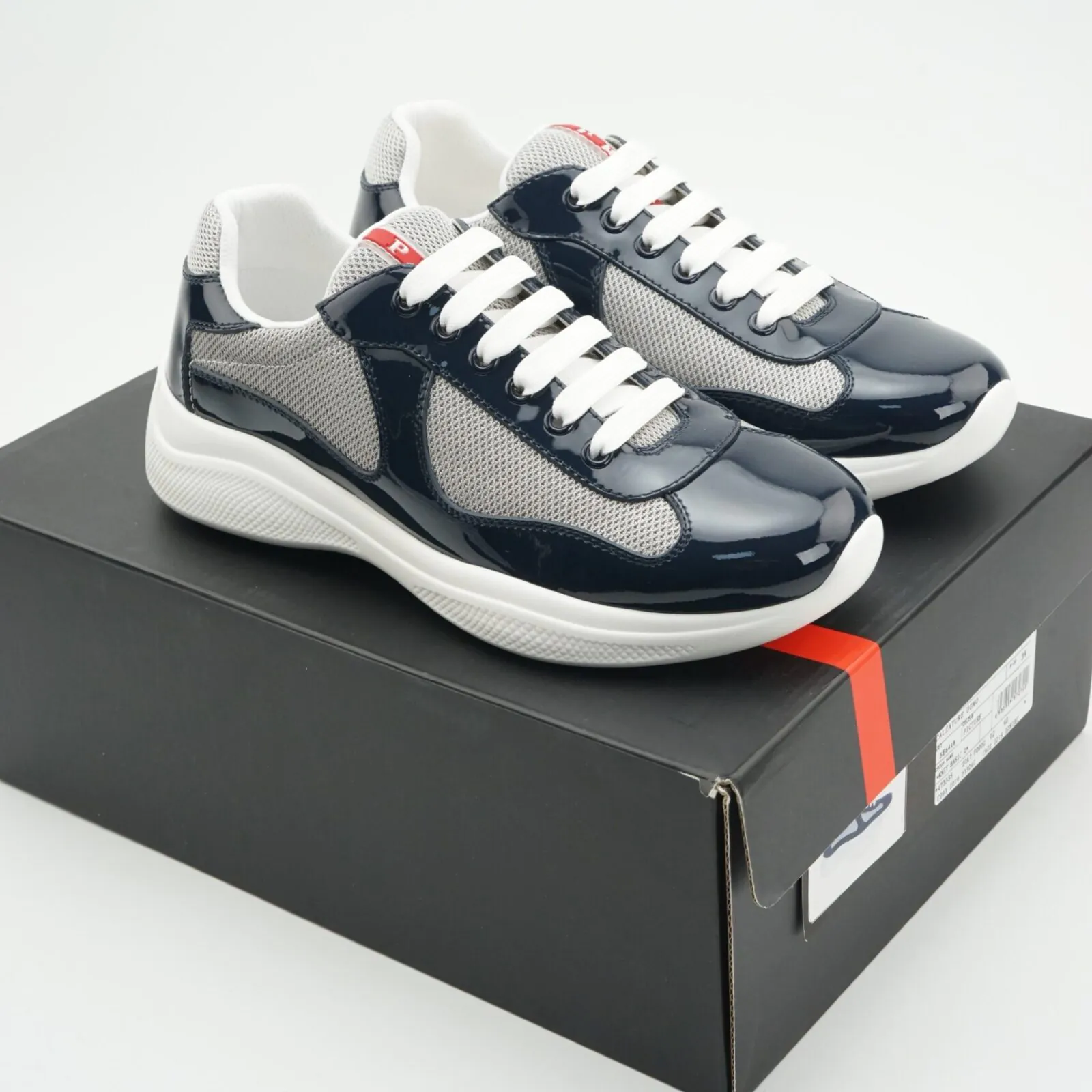 Prada America Cup Patent Royal Blue