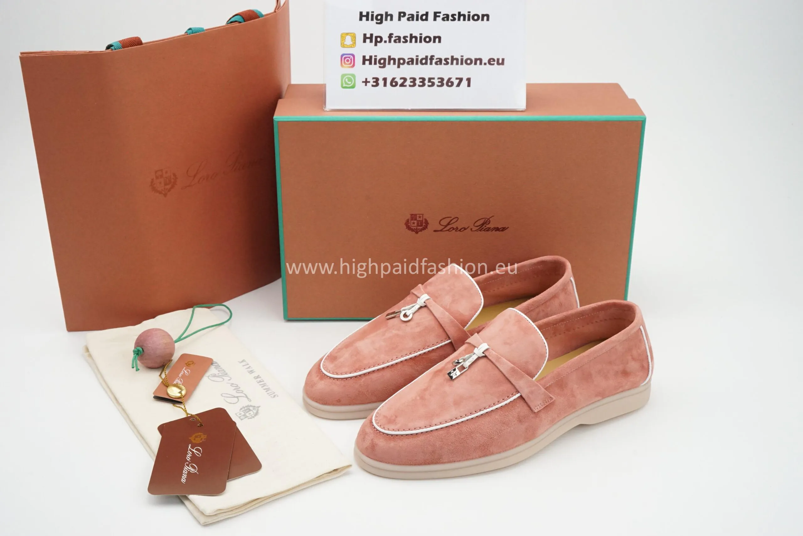 Loro Piana Babouche Charm Walk Loafers Pink - Image 2