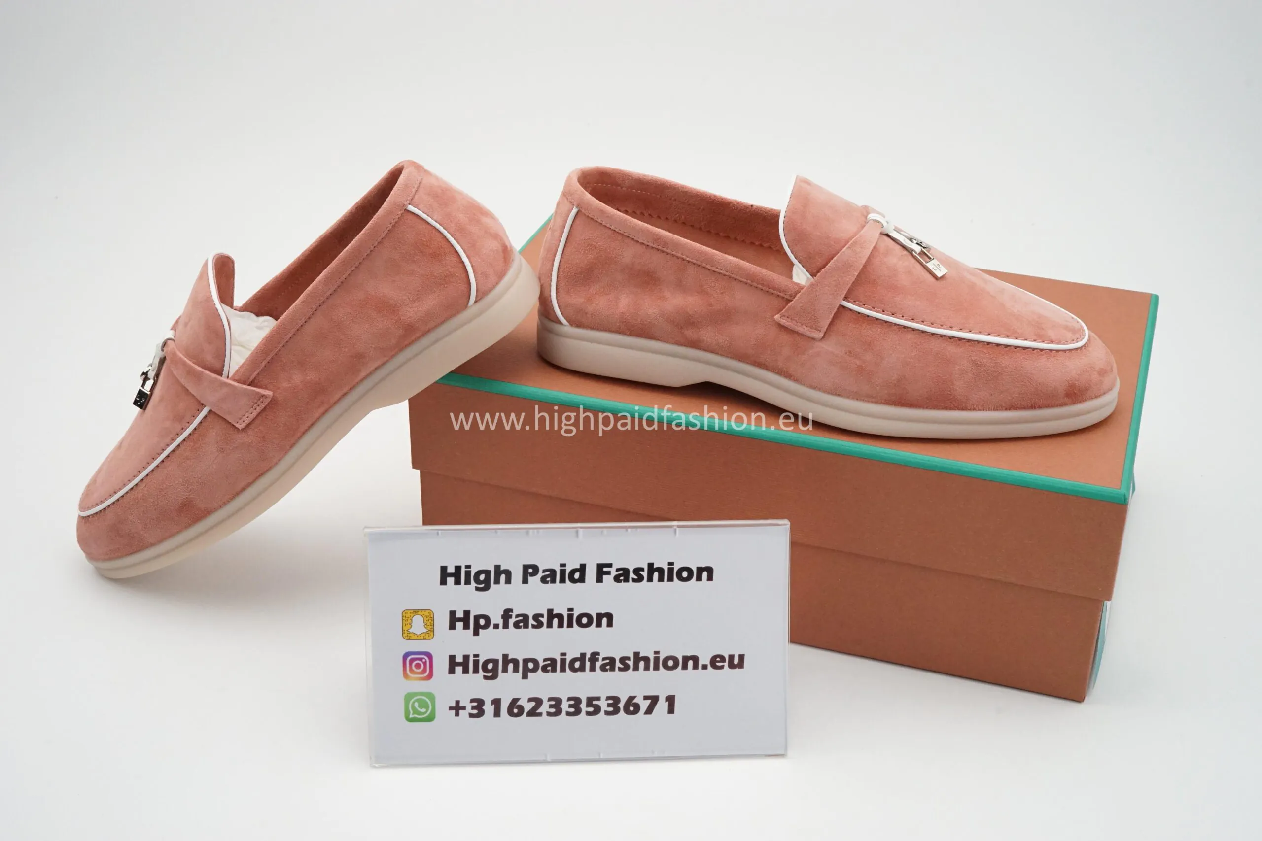 Loro Piana Babouche Charm Walk Loafers Pink - Image 3