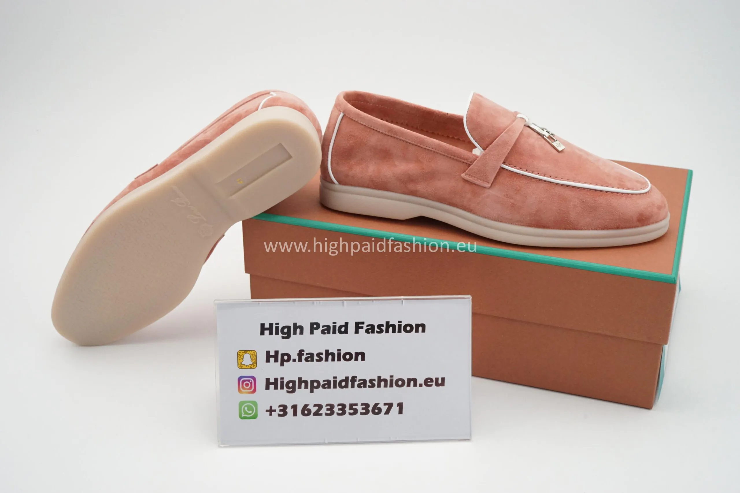 Loro Piana Babouche Charm Walk Loafers Pink - Image 4