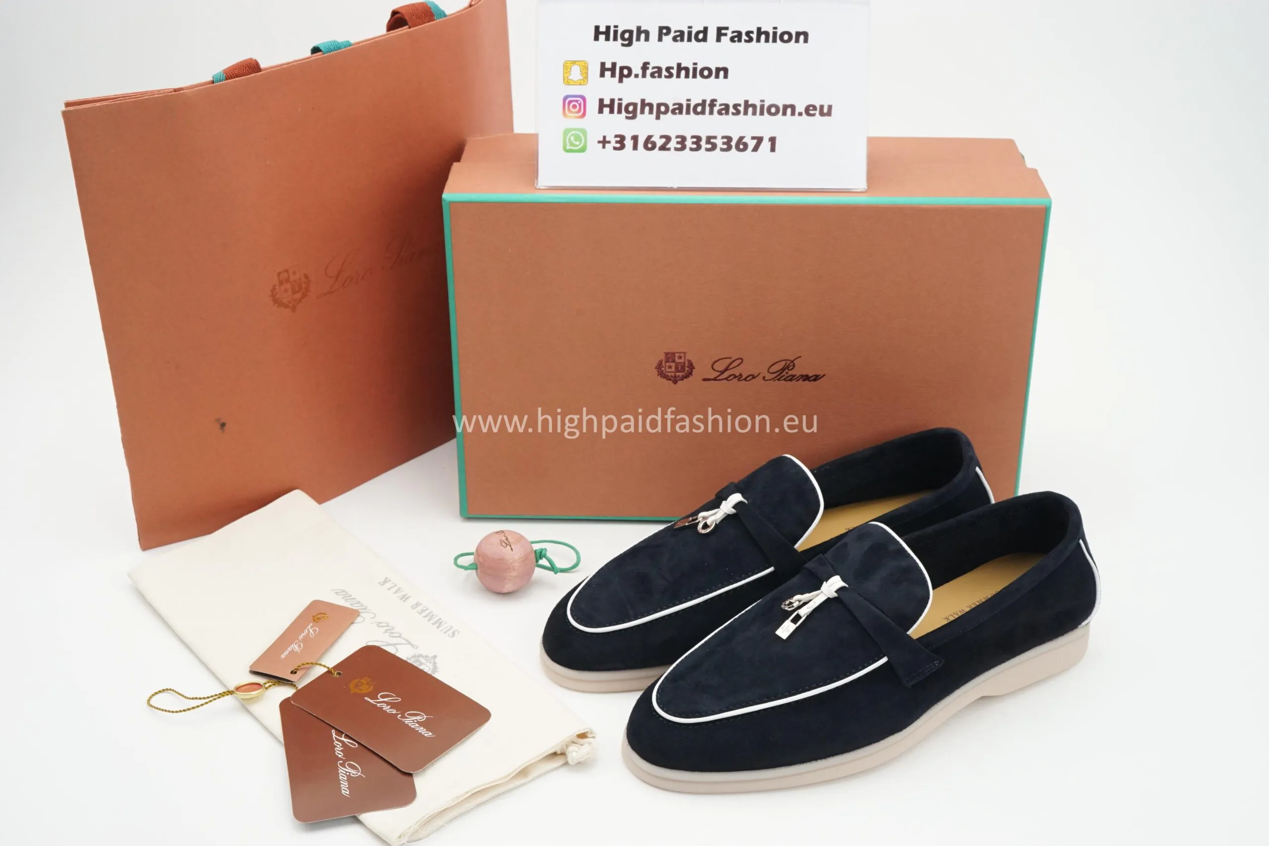 Loro Piana Babouche Charm Walk Loafers Black - Image 2