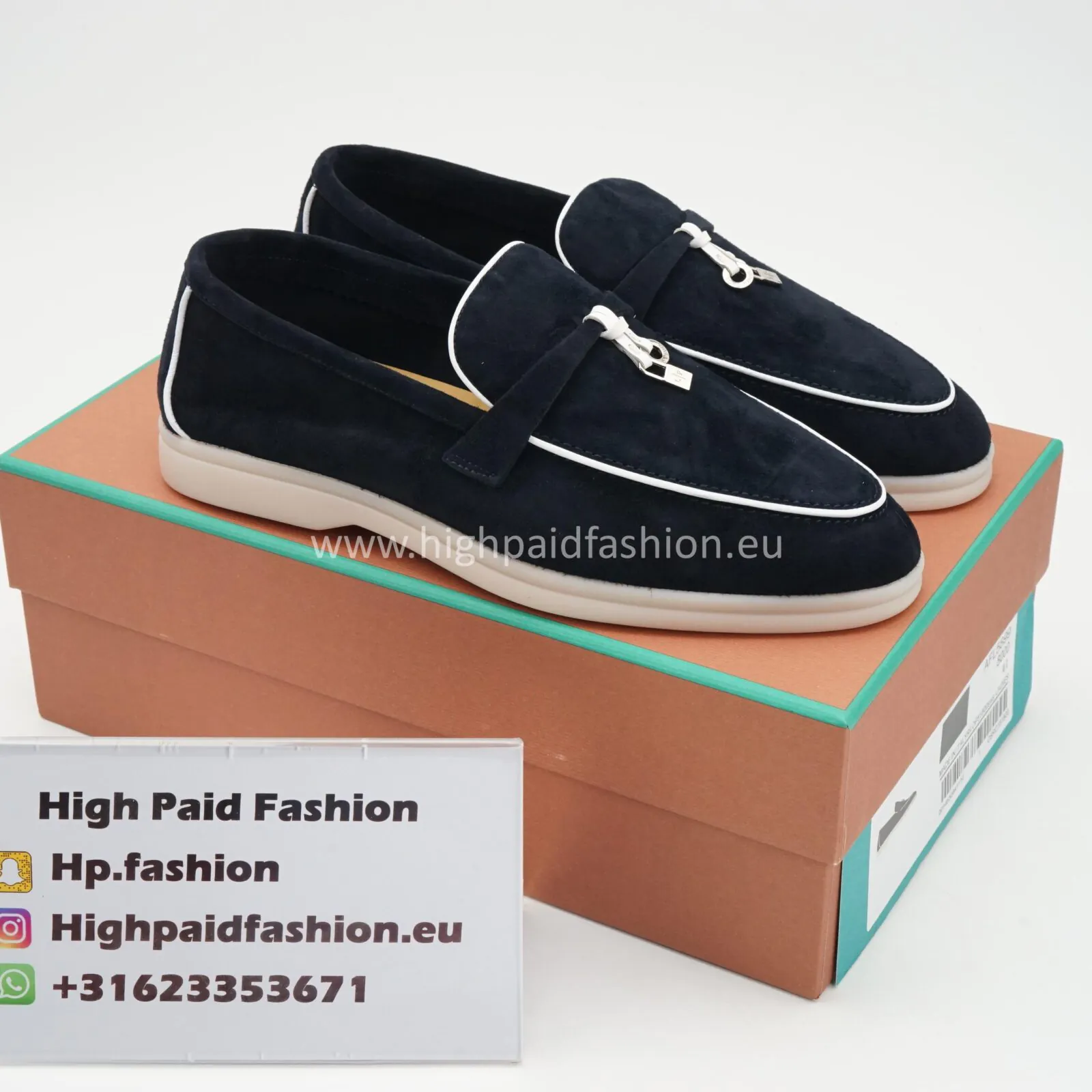 Loro Piana Babouche Charm Walk Loafers Black
