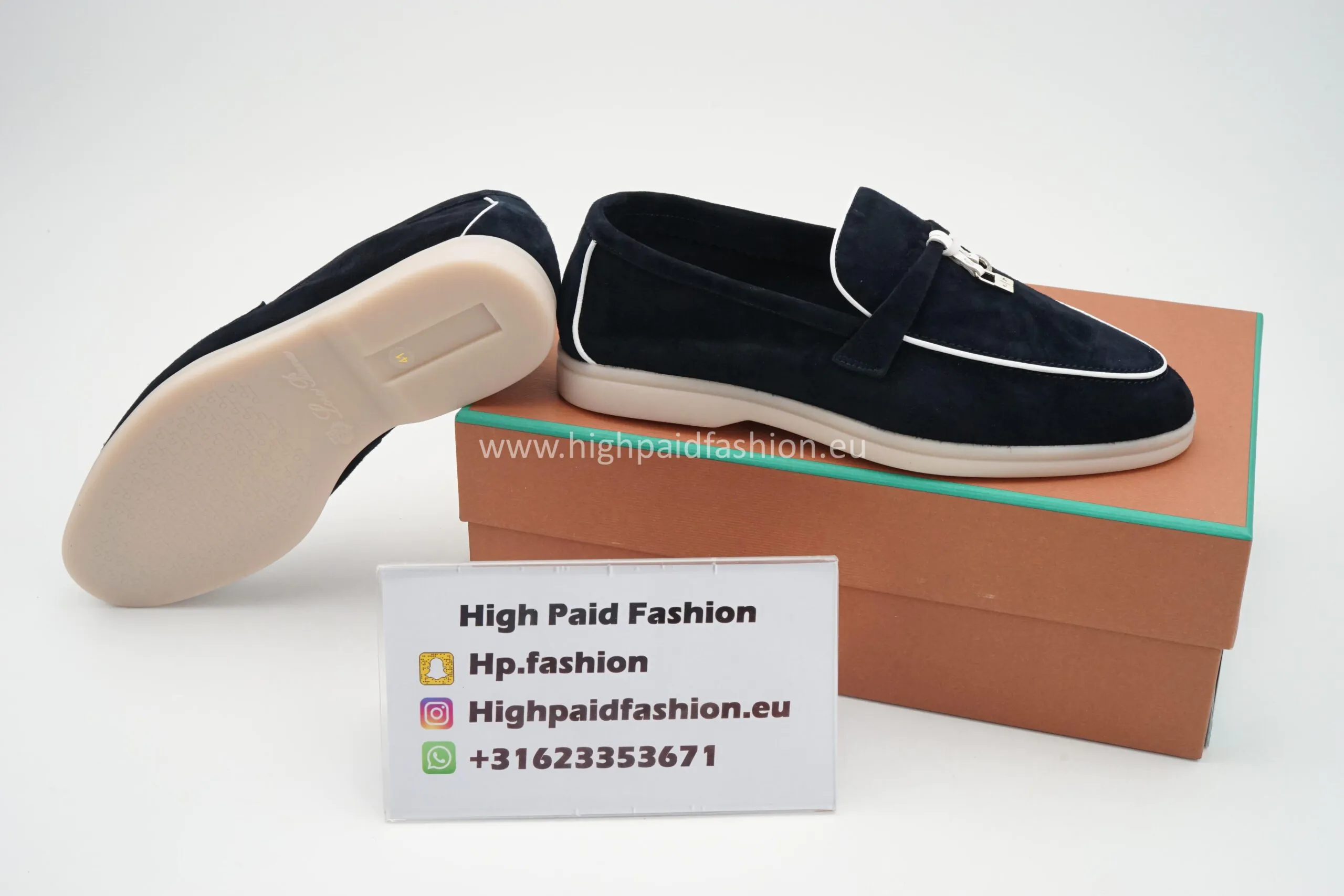 Loro Piana Babouche Charm Walk Loafers Black - Image 4