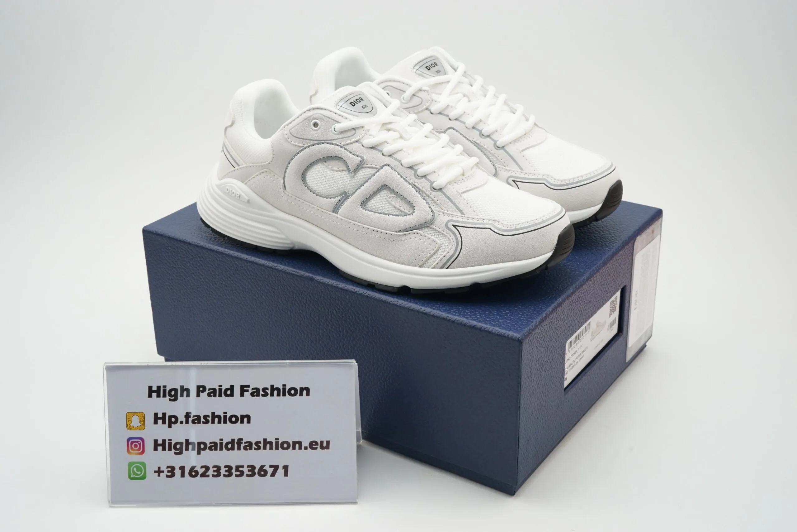 Dior B30 White Cow Velvet