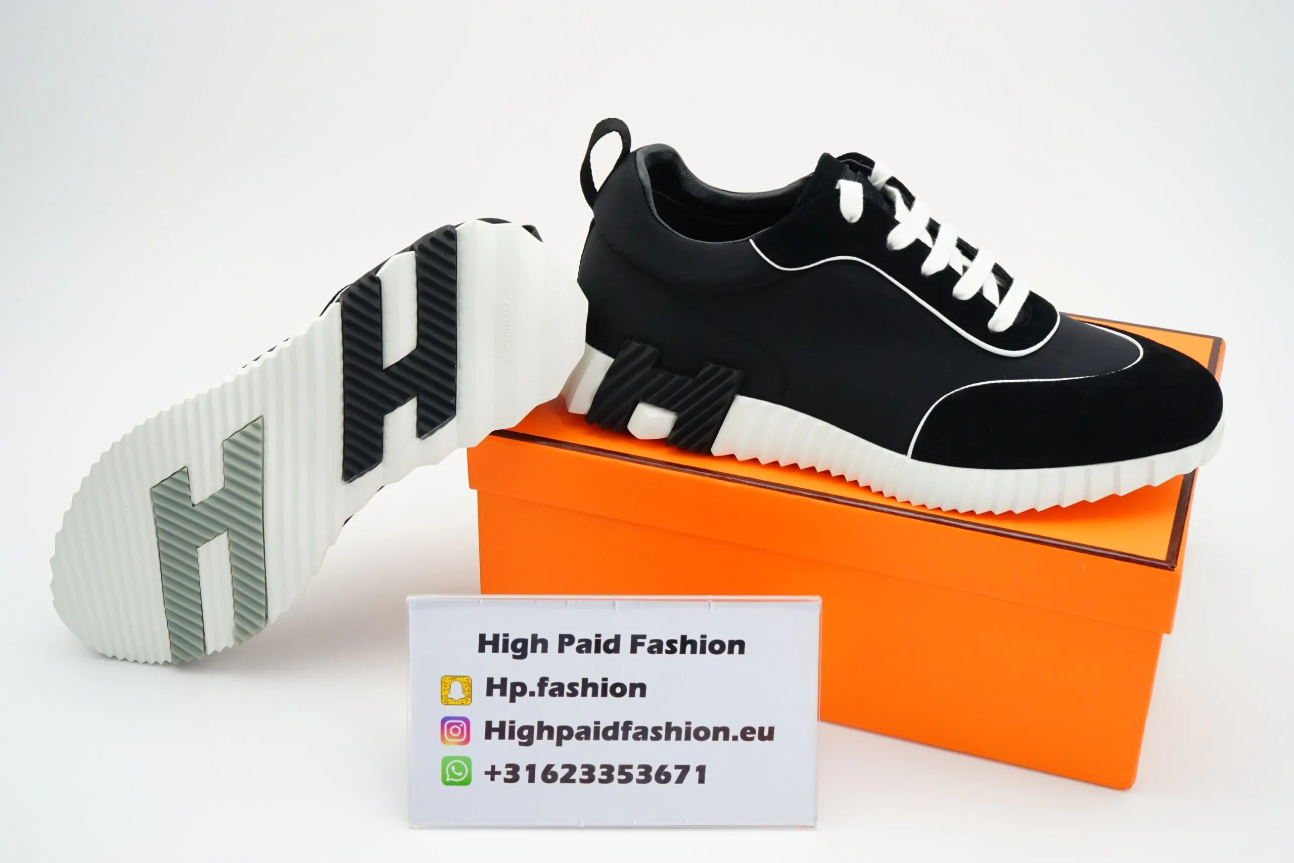 Hermes Bouncing Black White Accent - Afbeelding 4