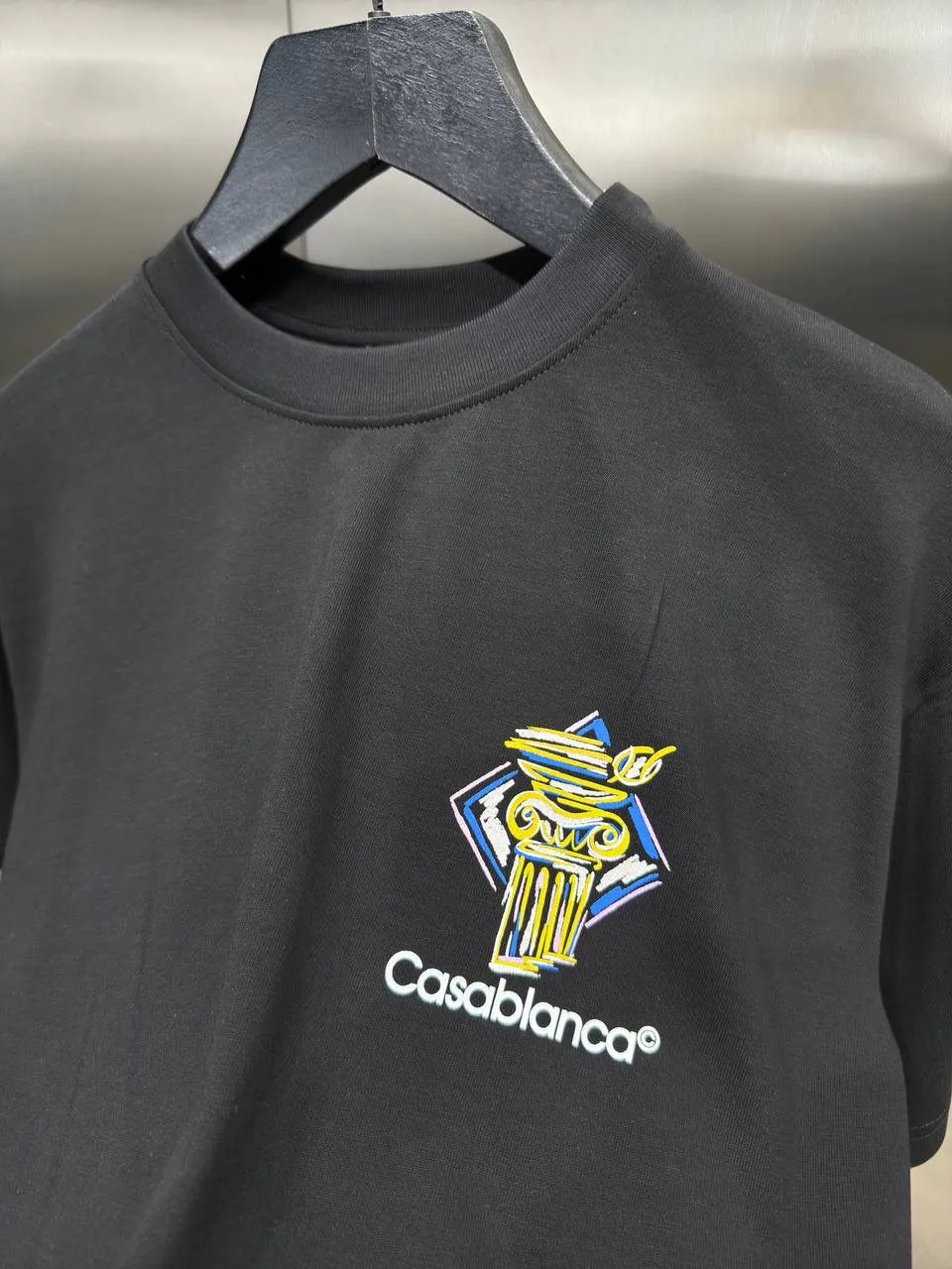 Casa Blanka Shirt Diamond Column Black - Afbeelding 3