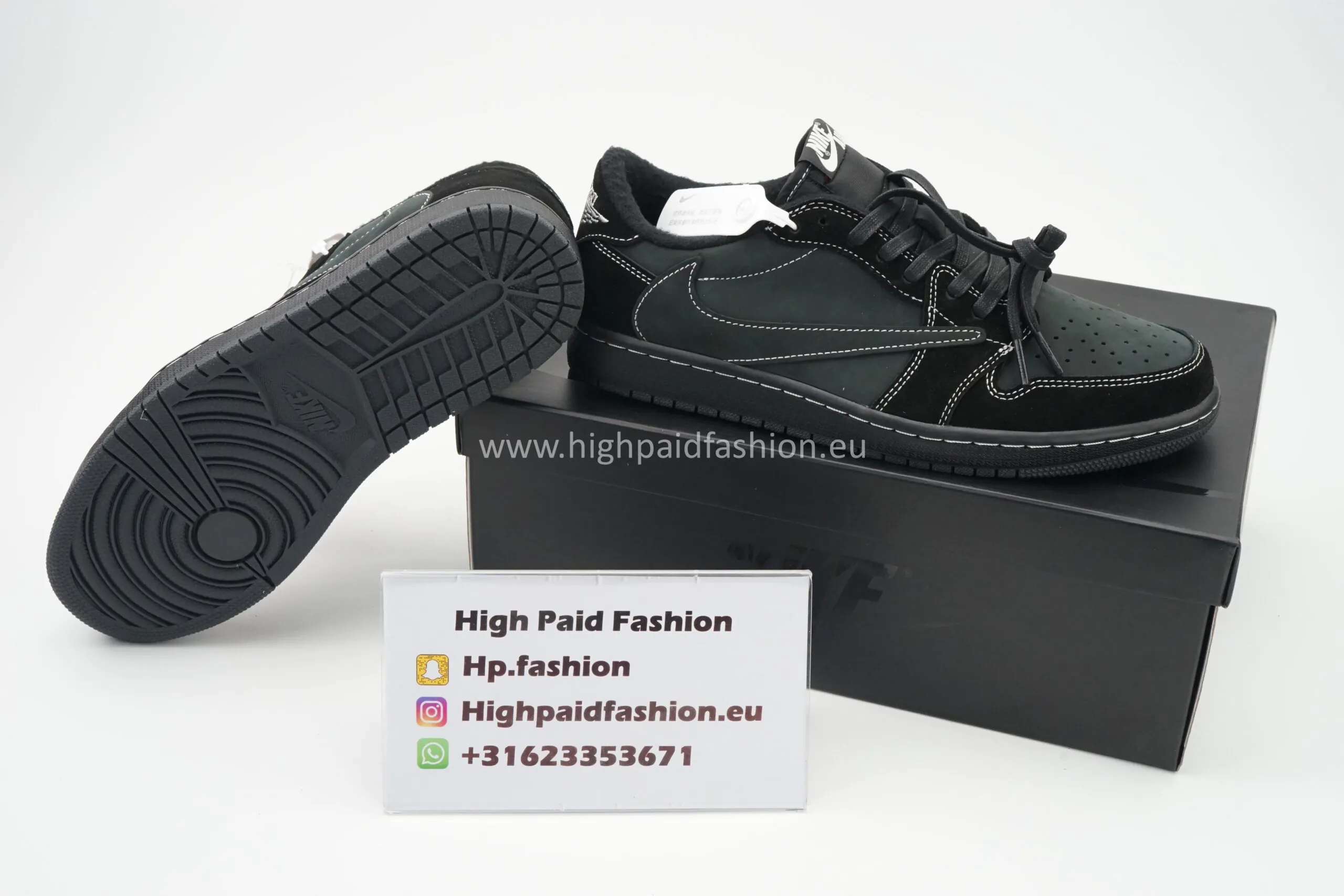 Nike Travis Scott x Air Jordan 1 Retro Low Black Phantom - Image 4