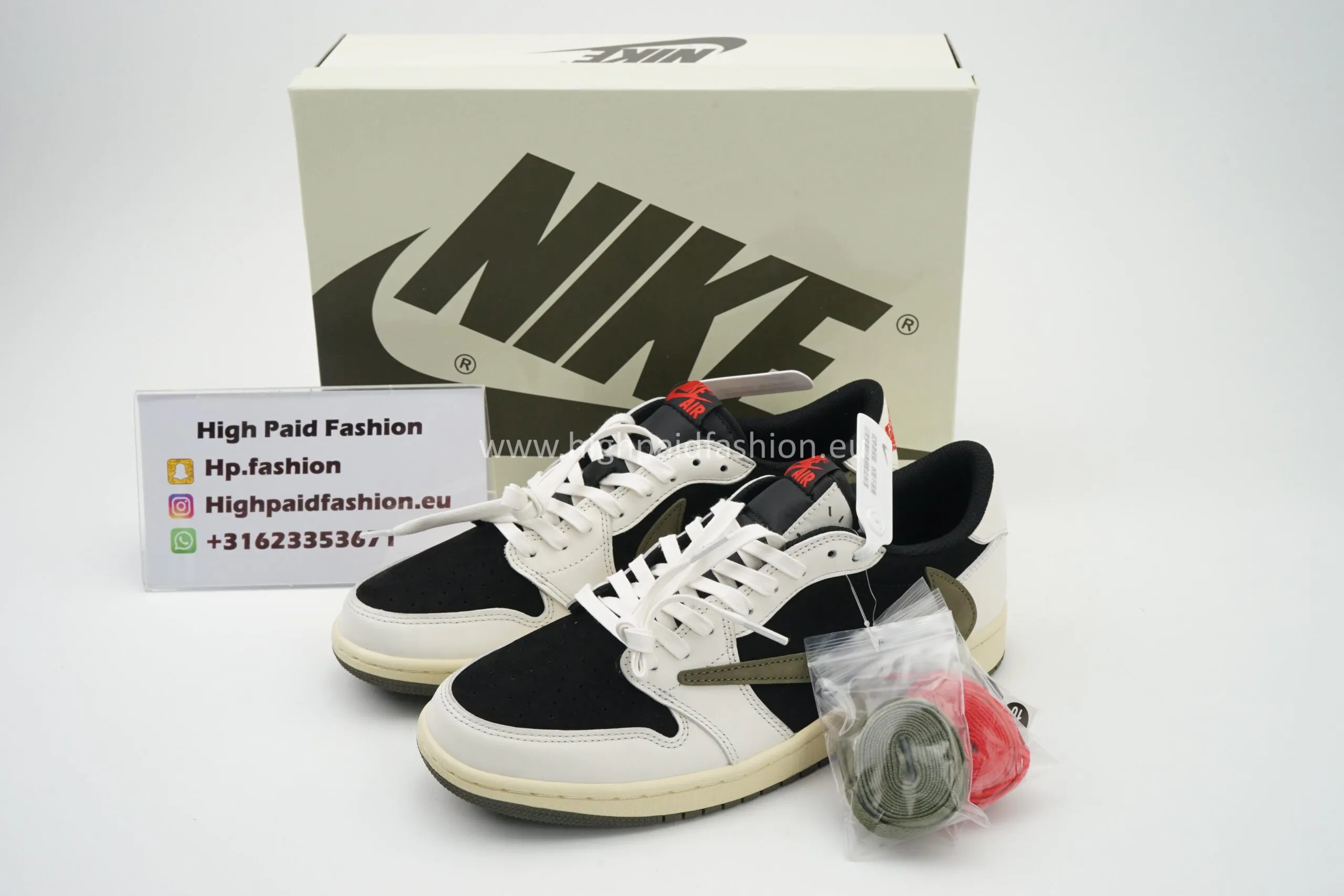 Nike Travis Scott x Air Jordan 1 Low Olive - Afbeelding 2