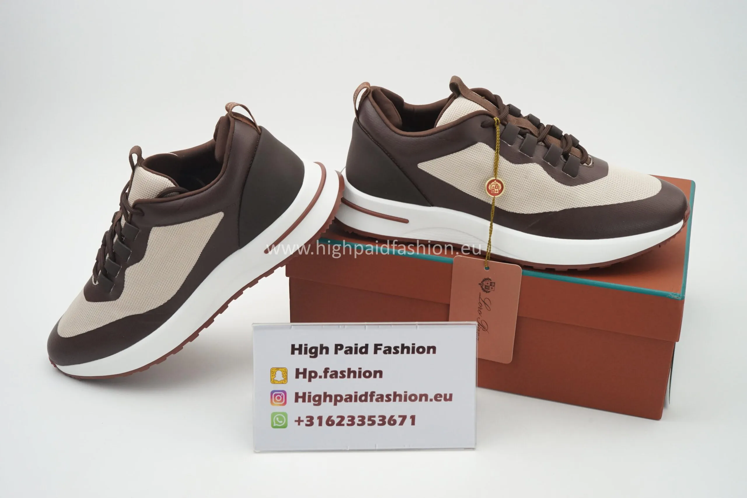 Loro Piana Week End Walk Sneakers Technical Mesh Desert Light - Afbeelding 3