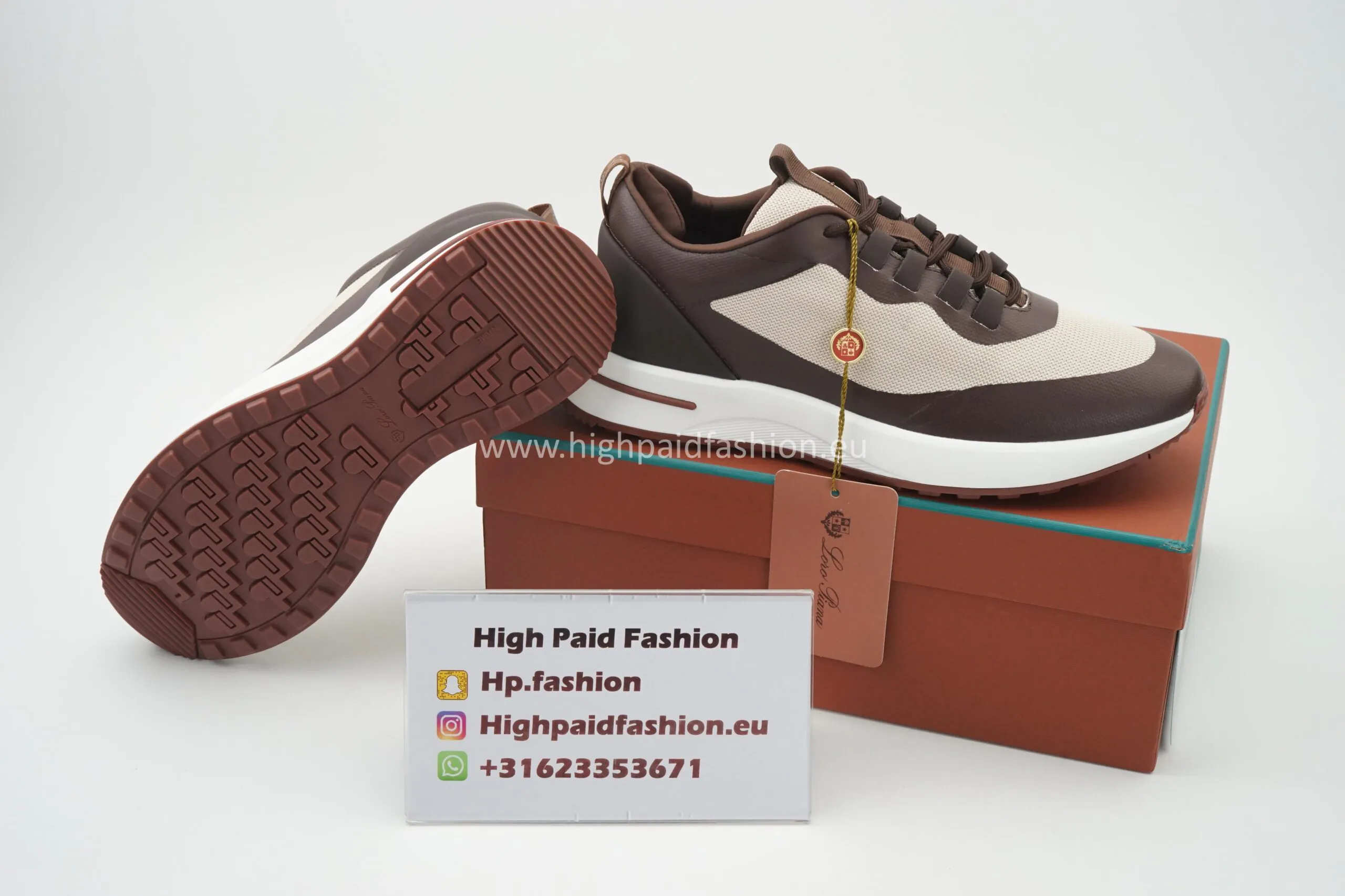 Loro Piana Week End Walk Sneakers Technical Mesh Desert Light - Afbeelding 4