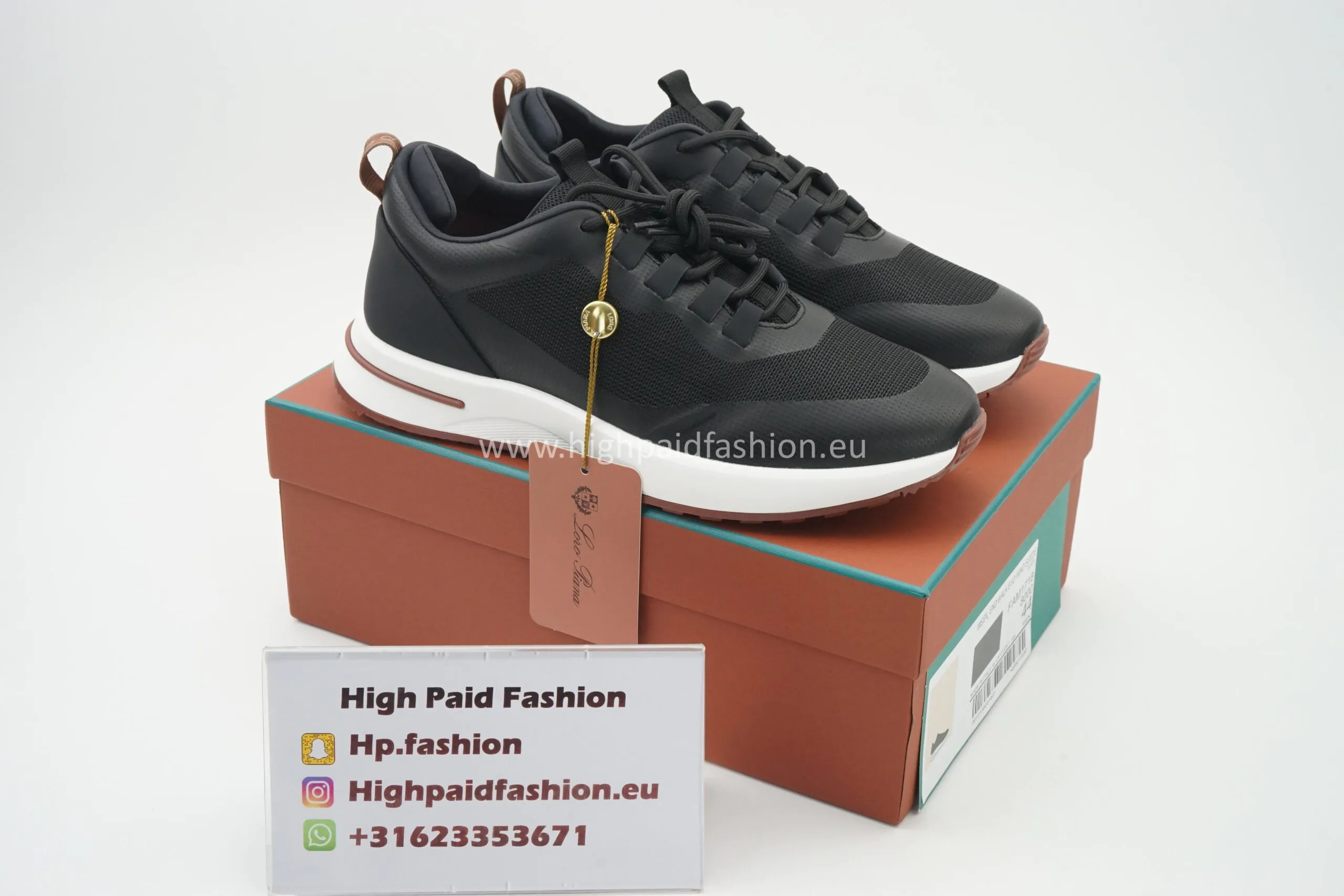 Loro Piana Week End Walk Sneakers Technical Mesh Black